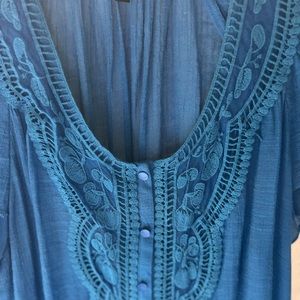 Spense blue blues with same color appliqué